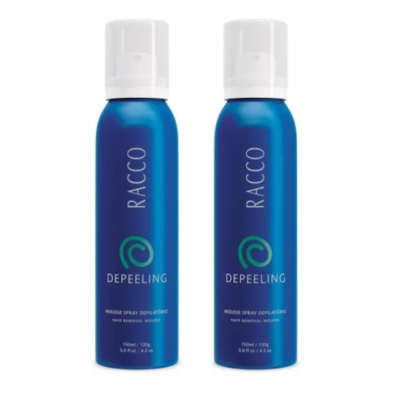 2 Mousse Spray Depilatório Indolor Racco Depeeling - 150ml Foto 1