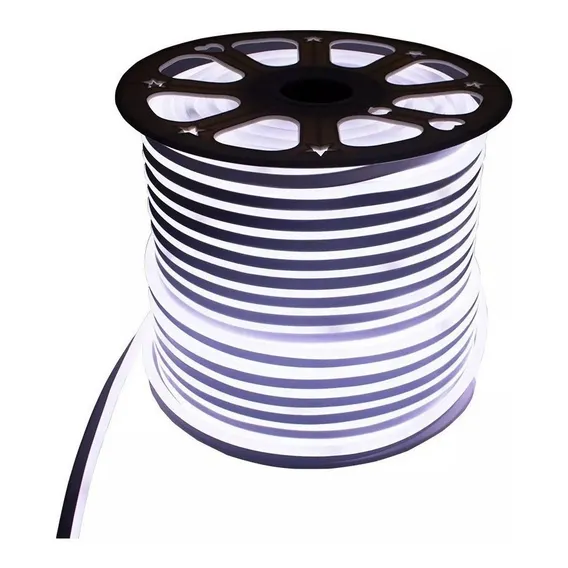 2 Mt Mangueira Led Neon 110v Branco 6000k + Conector Luz Branco-frio 127v Foto 1