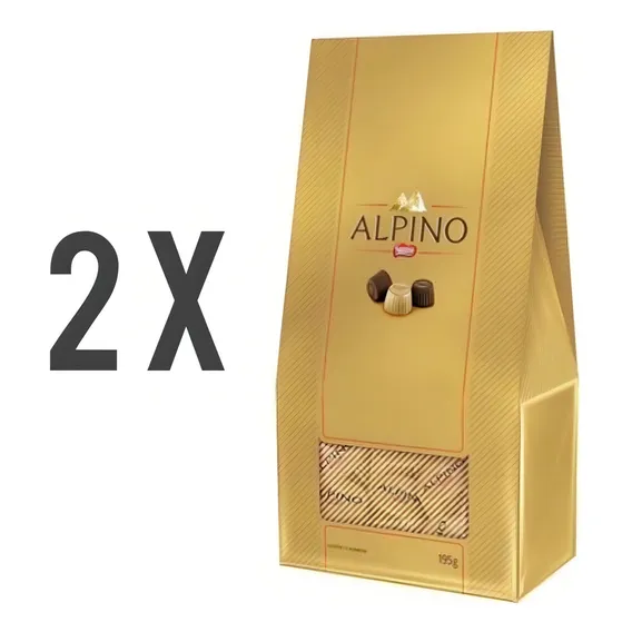 2 Nestle Chocolate Alpino Bombom Cx 195g Pronta Foto 1