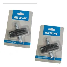 2 Par Pastilha Sapata Freio V Brake Orbital Bmx Mtb 70mm Gta Cor Preto Foto mini 1