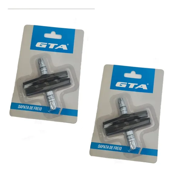 2 Par Pastilha Sapata Freio V Brake Orbital Bmx Mtb 70mm Gta Cor Preto Foto 1