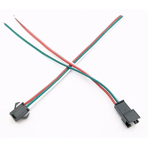 2 Pares Conector Engate Rápido 3 Pinos 3 Fios Macho E Femea Foto 1