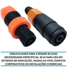 2 Pares Conector Plug Speakon Macho E Fêmea 4 Polos Automotivo Conectores Plug Painel 4 Vias Plugue Conector Plástico Foto mini 4