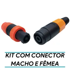 2 Pares Conector Plug Speakon Macho E Fêmea 4 Polos Automotivo Conectores Plug Painel 4 Vias Plugue Conector Plástico Foto mini  3