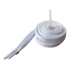 2 Pares de Cadarços Achatados retos TĂȘnis Bota coturnos Cor Branco Foto mini 4