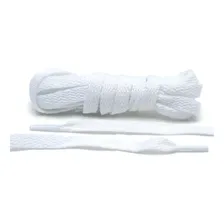 2 Pares de Cadarços Achatados retos TĂȘnis Bota coturnos Cor Branco Foto mini 2