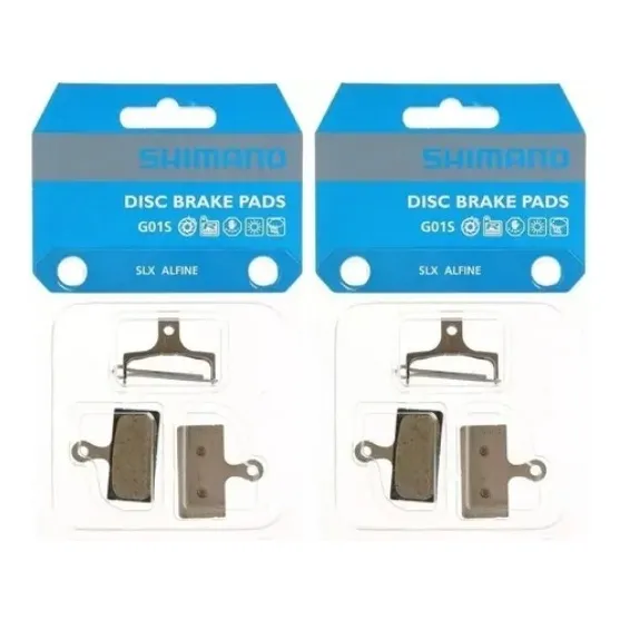 2 Pares Pastilha Freio Shimano G02s Deore Slx Xt Resina G01s Foto 1