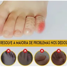 2 Pares Protetor Separador Dedo Pé Silicone Anti Calos Bolha Cor Transparente Liso Furadinho Foto mini  3
