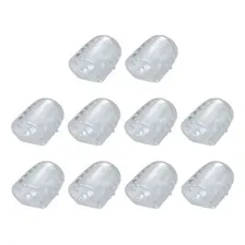 2 Pares Protetor Separador Dedo Pé Silicone Anti Calos Bolha Cor Transparente Liso Furadinho Foto mini  2