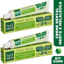 2 Pastas De Dente Natural Menta Melaleuca Sem FlĂșor Boni 90g Foto mini 1