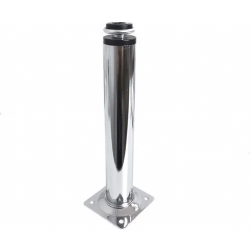 2 Pé Para Móveis Armários Redondo Cromado 20cm Regulável Aço Foto 1