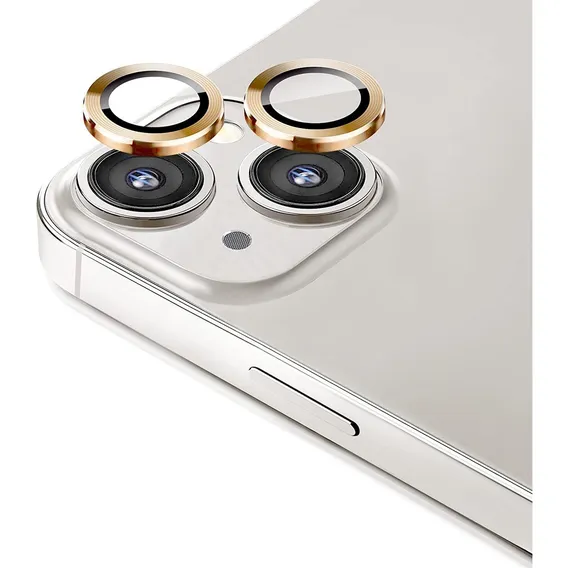2 PelĂculas Para iPhone 15 15 Plus Lente Câmera Traseira Cor Dourado Foto 1