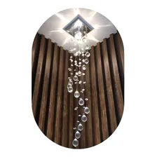 2 Pendentes Cristal K9 Legitimo Para Lavabo, Cabeceira Estrutura Led Quente Com 160cm 110v/220v Foto mini 1