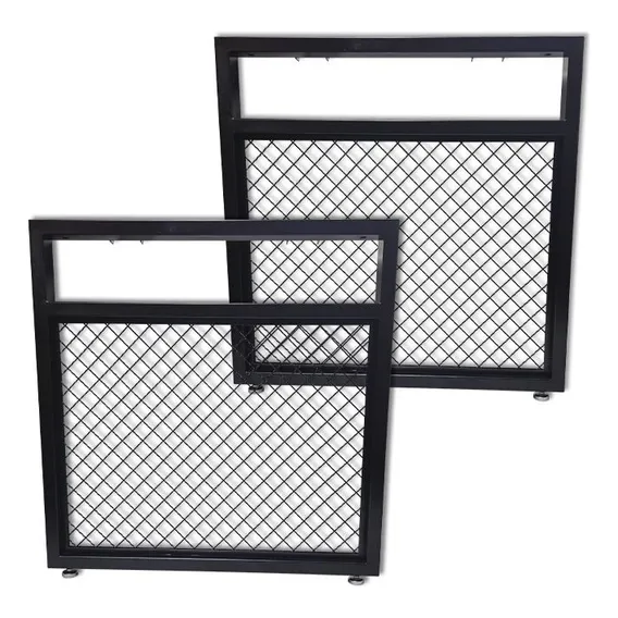 2 Pés Mesa Estilo Industrial Tela Otis Nivelador 78x75cm Foto 1