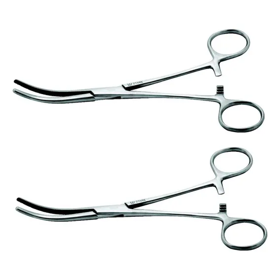 2 Pincas Inox Hemostatica Rochester Pean 24cm Foto 1