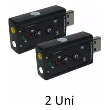 2 Placa De Som Usb 7.1 Canais 3d Adaptador Pc Ps3 Notebook Foto  mini 1