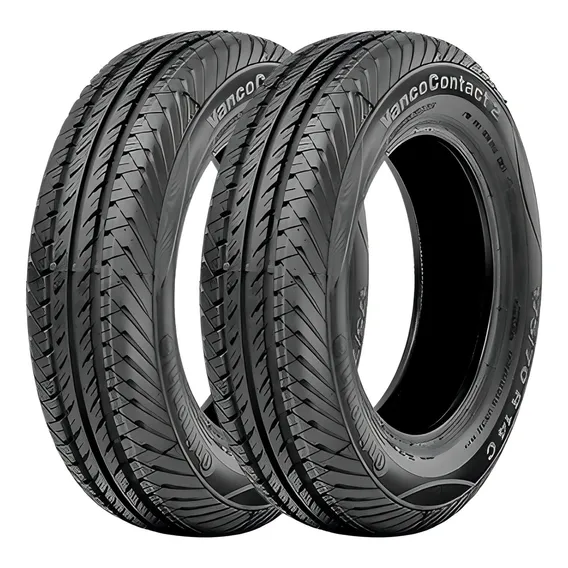 2 Pneu 175/70r14c Vancocontact 2 Continental Aro 14 Foto 1