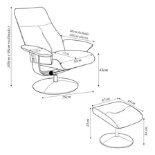 2 Poltronas Massagem Reclinável Apoio Pés Pu Caramelo Foto mini 4