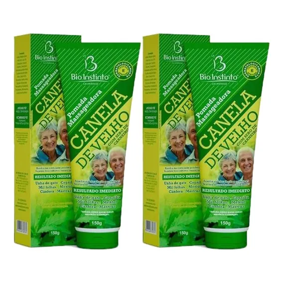 2 Pomada Gel Massageador Canela De Velho C/ Sebo Carneiro Foto 1