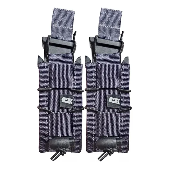 2 Porta Carregador Fast Pistol Cordura Cinza Bandeirantes Foto 1