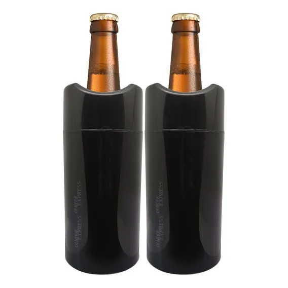 2 Porta Garrafas Térmico Cerveja 600ml Parede Dupla - Black Foto 1