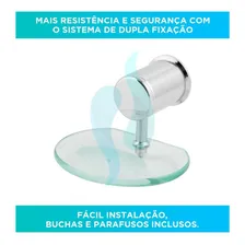 2 Porta Shampoo Canto Banheiro + 2 Saboneteiras Lavabo Luxo Foto mini  3
