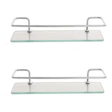2 Porta Shampoo Reto Vidro Retangular Com Haste Foto  mini 1