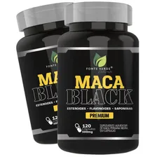 2 Potes Maca Black Maca Peruana Negra Premium Kit 240 Cáps Sabor Sem Sabor Foto  mini 1