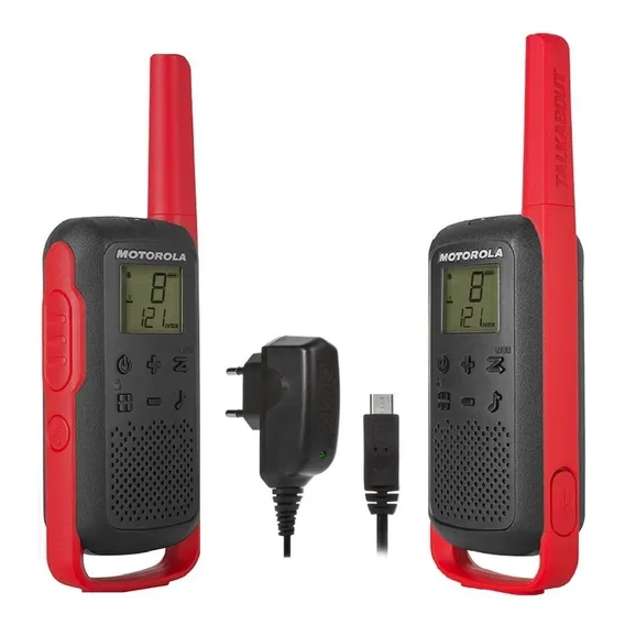 2 Radio Motorola T210br Ht Transmissor Com Carregador Bandas De Freqüência Uhf Cor Preto Foto 1