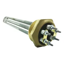 2 Resistencia Flange Trifasica 9000w 220v Rosca De 2´´ Bsp Foto mini 1