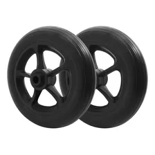 2 Rodinhas 6 Polegadas Para Cadeira De Banho Em Pvc Preto Foto mini 1