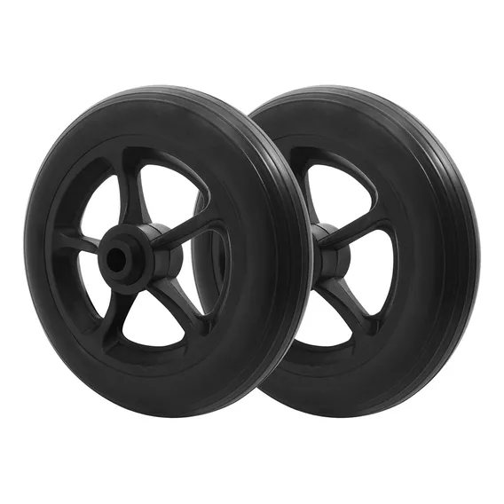 2 Rodinhas 6 Polegadas Para Cadeira De Banho Em Pvc Preto Foto 1