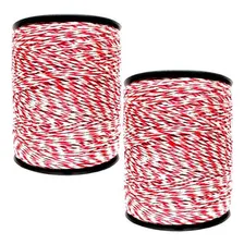 2 Rolo Fio Eletroplástico Inox Cerca Eletrica Rural 500mt Foto mini 1