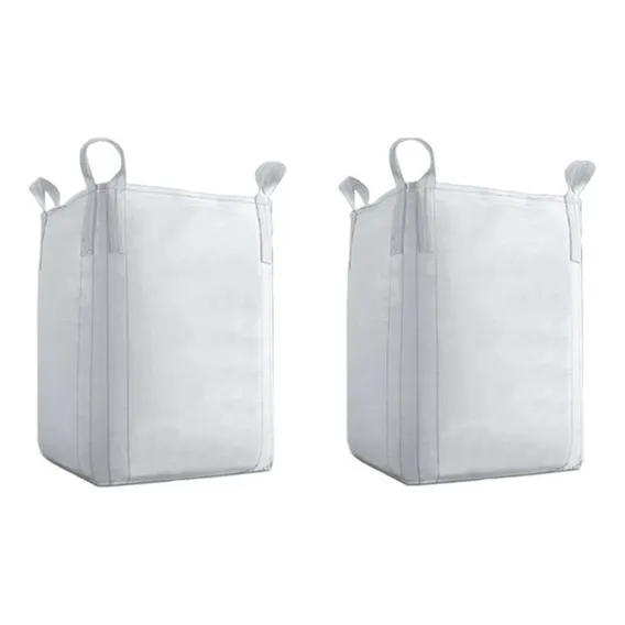 2 Sacos Big Bag Ensacar Poda Jardinagem Entulho 1200kg Cor Branco Foto 1