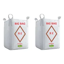 2 Sacos Big Bag Rafia Reciclagem Jardinagem 90x90x120cm Cor Branco Foto mini 1