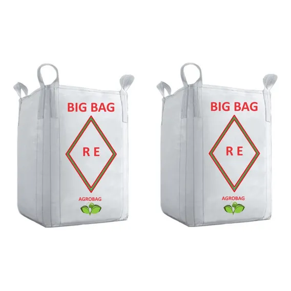 2 Sacos Big Bag Rafia Reciclagem Jardinagem 90x90x120cm Cor Branco Foto 1