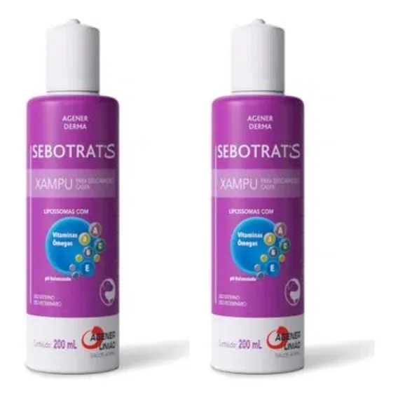 2 Sebotrat S Shampoo Para Seborreia Seca 200ml Cães E Gatos Foto 1