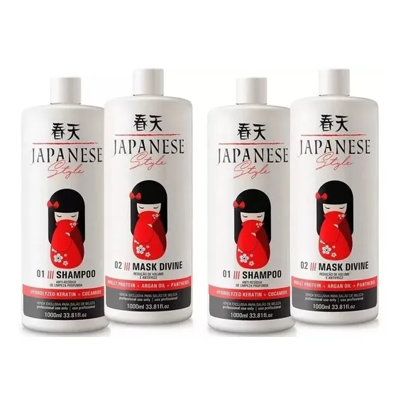 2 Semi Definitiva Japonesa Style Liso Forte 4x1000ml Foto 1