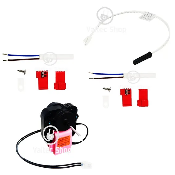 2 Sensor 2,7k + 1 Fusível + Motor Geladeira Brastemp Consul Foto 1