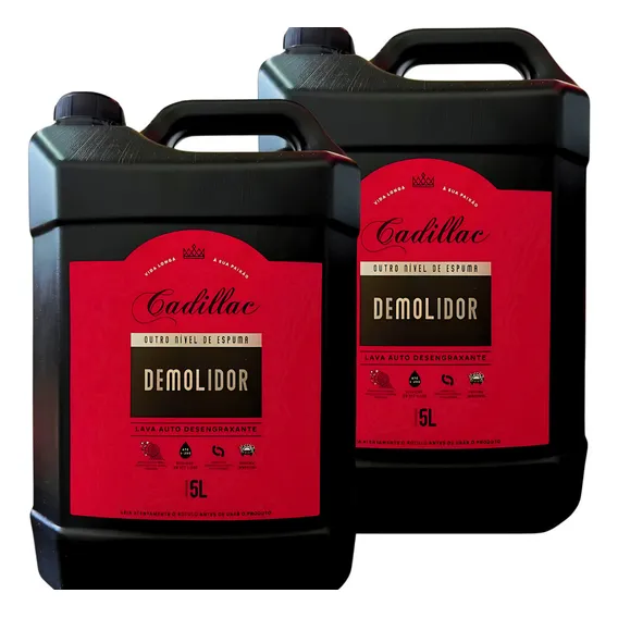 2 Shampoo Desengraxante Pré-lavagem Demolidor Cadillac 5l Foto 1