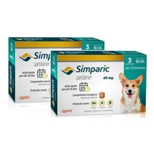 2 Simparic 40 Mg 2 Caixas 6 Comprimidos CĂŁes De 10,1 A 20kg Foto mini 1