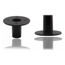 2 Suporte AlumÃnio Copo Chapeu Para Pedestal De Caixa De Som Cor Preto Foto mini 1
