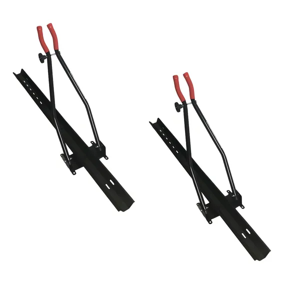 2 Suporte Transbike Rack Calha De Teto Leva Transporte Bike Cor Preto Foto 1