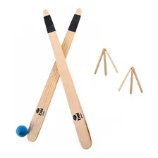 2 Tacos Com Bola Esporte Brinquedo Educativo Jogo Bete Tacos Cor Bege Foto  mini 1