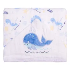 2 Toalha Fralda De Banho Bebê C/capuz Soft Macia Azul E Bege Foto mini  2