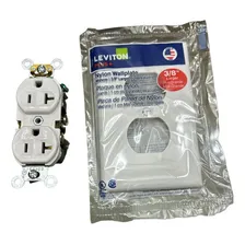 2 Tomadas Padrão Americano 20 Amp - Kit 4x2 Com Espelho Cor Branca Foto  mini 1