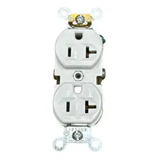 2 Tomadas Padrão Americano 20 Amp - Kit 4x2 Com Espelho Cor Branca Foto mini  3