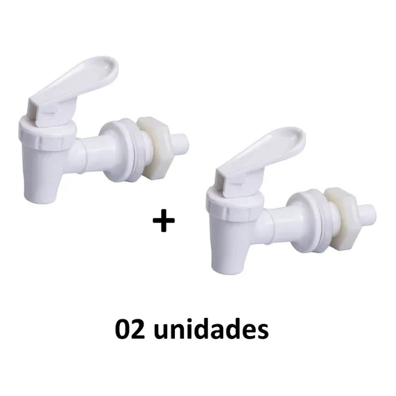 2 Torneira Branca Com Adaptador Para Bebedouros Foto 1