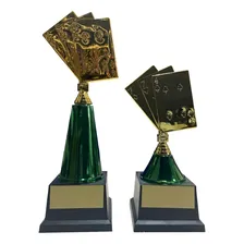 2 Troféu P/ Truco Carteado Baralho Torneio Campeonato Foto mini 1
