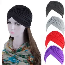 2 Turbante Indiano Feminino Cores De Atacado Cor Cores Variadas Desenho Do Tecido Liso Foto mini 4